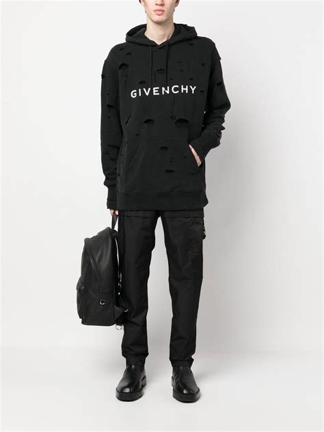 givenchy distressed finish hoodie.